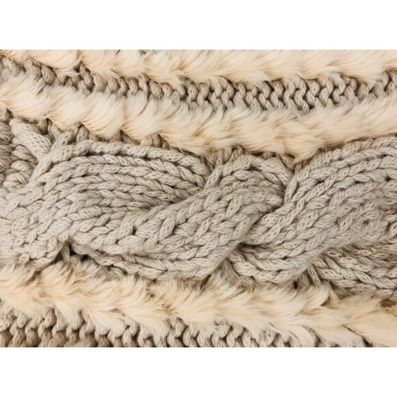 Ann Taylor LOFT Ivory Neck Warmer Faux Fur - Picture 2 of 7